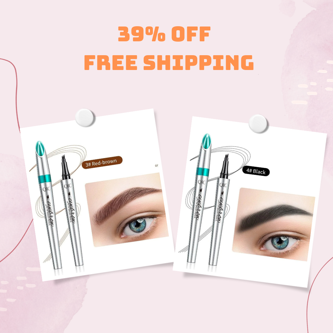 3D Waterproof Microblading Eyebrow Pen 4 Fork Tip Tattoo Pencil