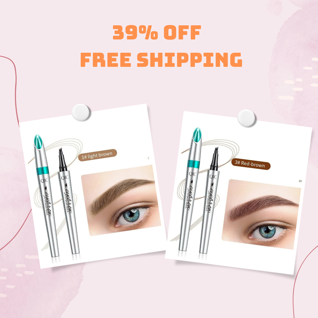 3D Waterproof Microblading Eyebrow Pen 4 Fork Tip Tattoo Pencil