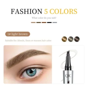 3D Waterproof Microblading Eyebrow Pen 4 Fork Tip Tattoo Pencil