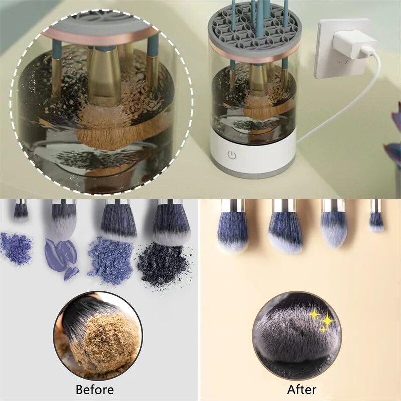 Automatic Makeup Brush Cleaner