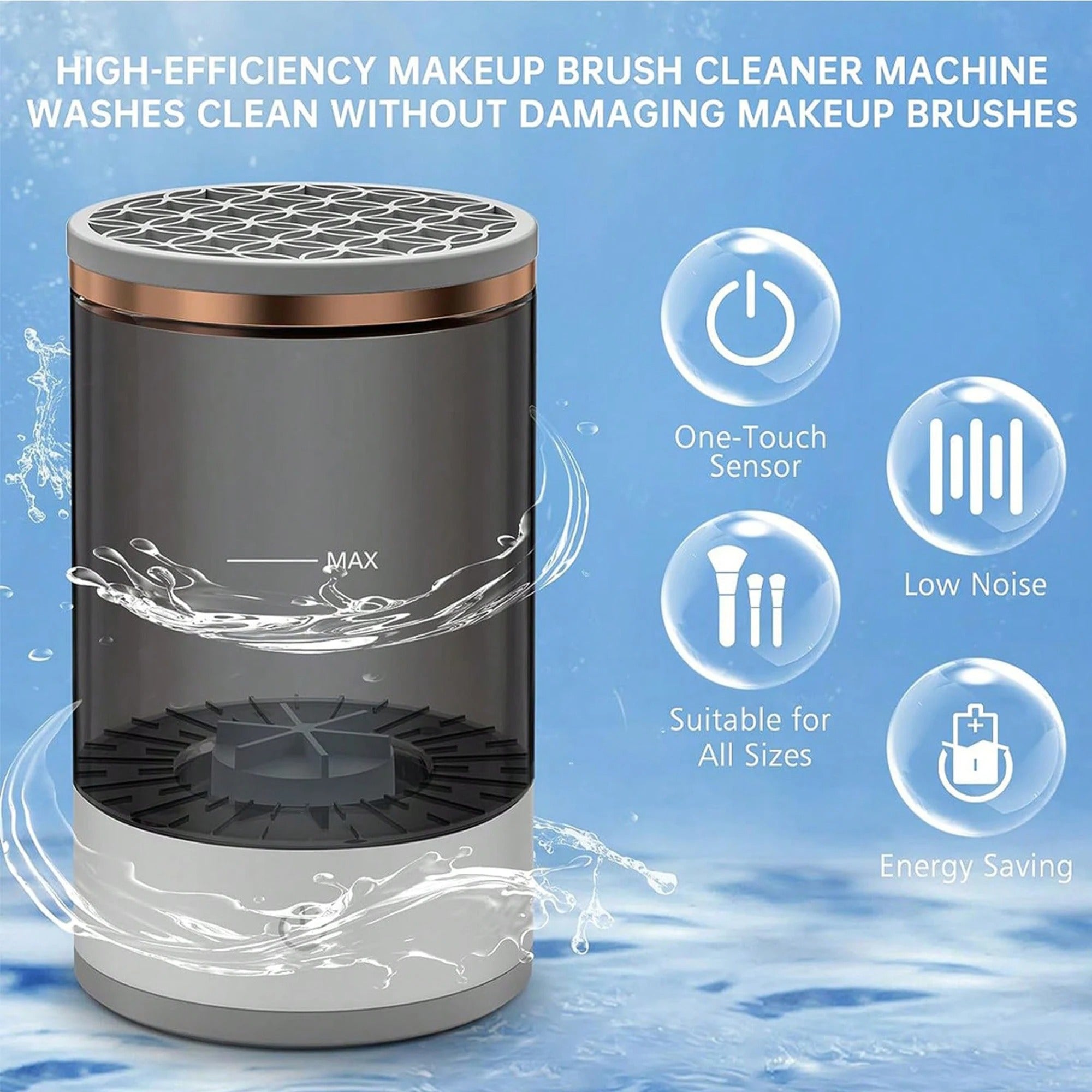 Automatic Makeup Brush Cleaner