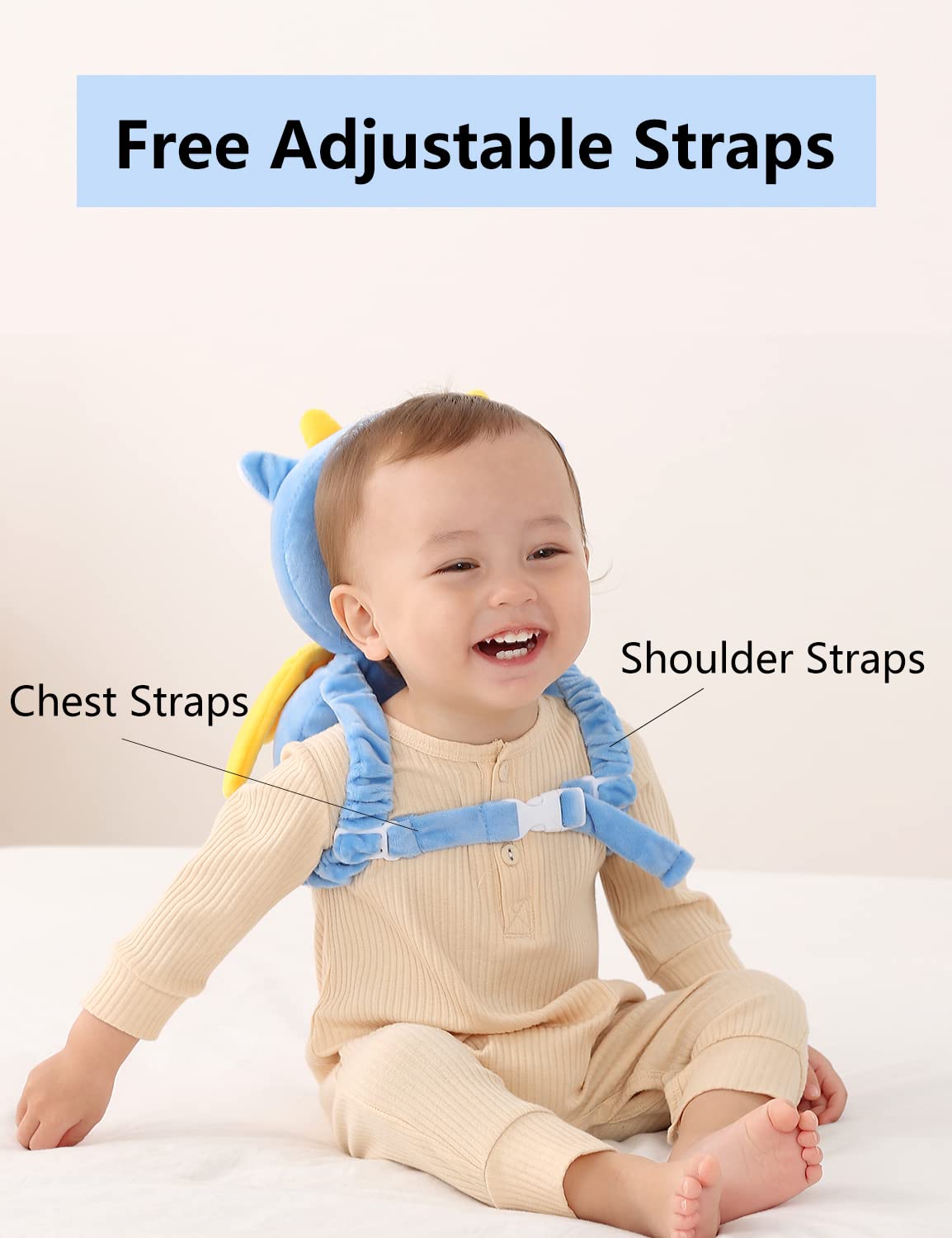 BabyGuard - Toddler Head Protection Backpack + Free Anti-Slip Knee Pads