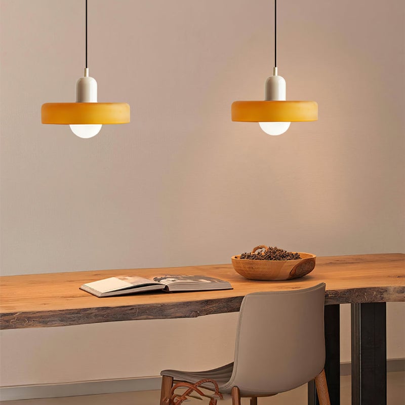 Bauhaus Pendant Light In Colored Glass