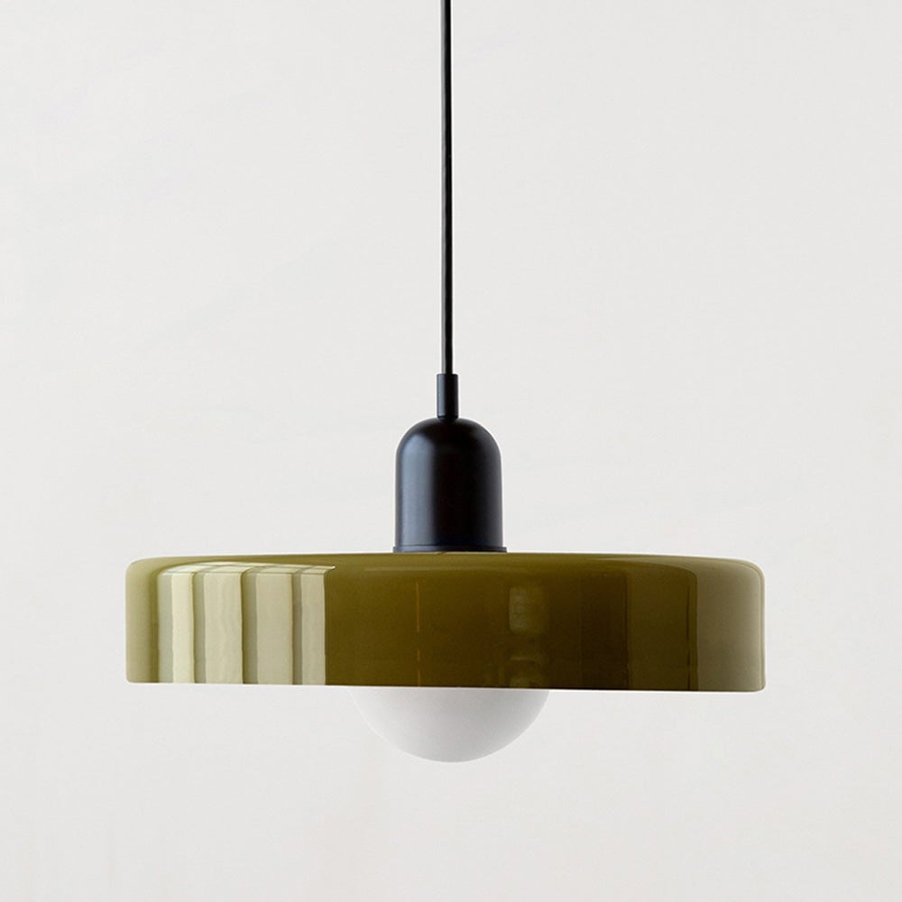 Bauhaus Pendant Light In Colored Glass