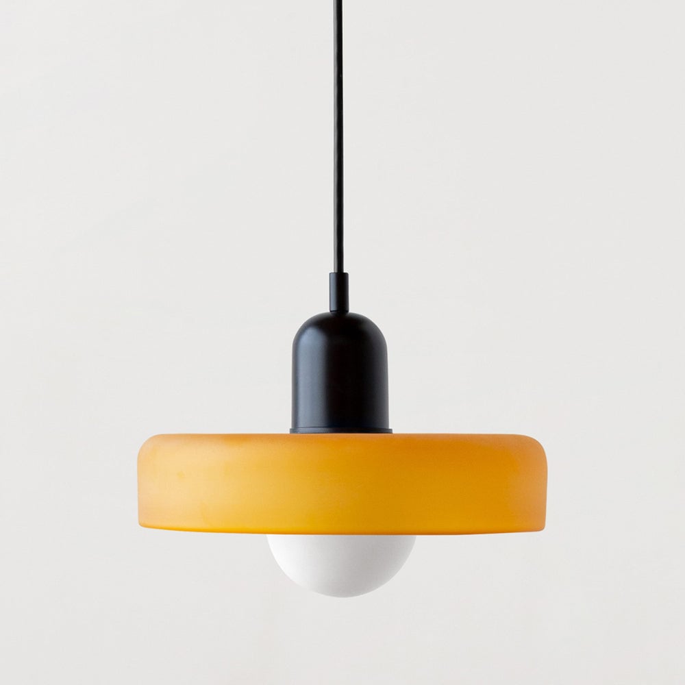 Bauhaus Pendant Light In Colored Glass