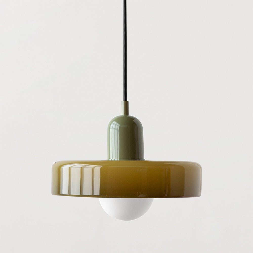 Bauhaus Pendant Light In Colored Glass