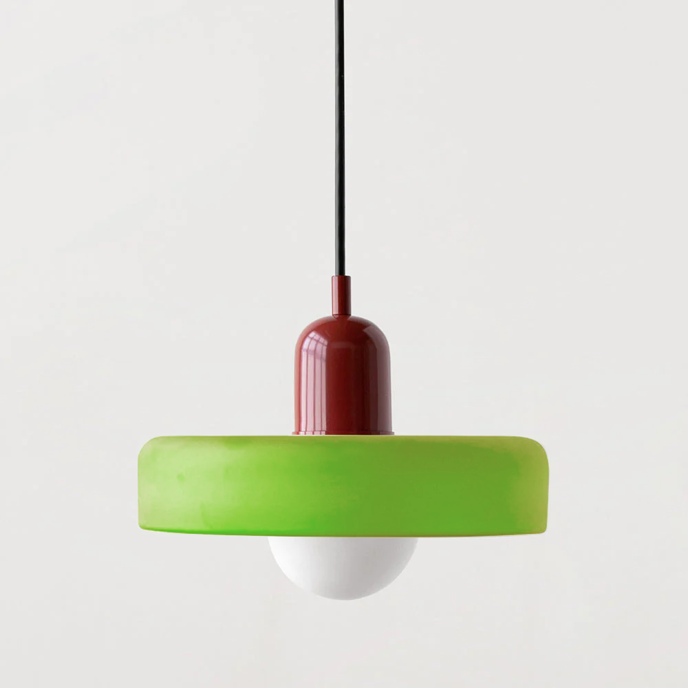 Bauhaus Pendant Light In Colored Glass