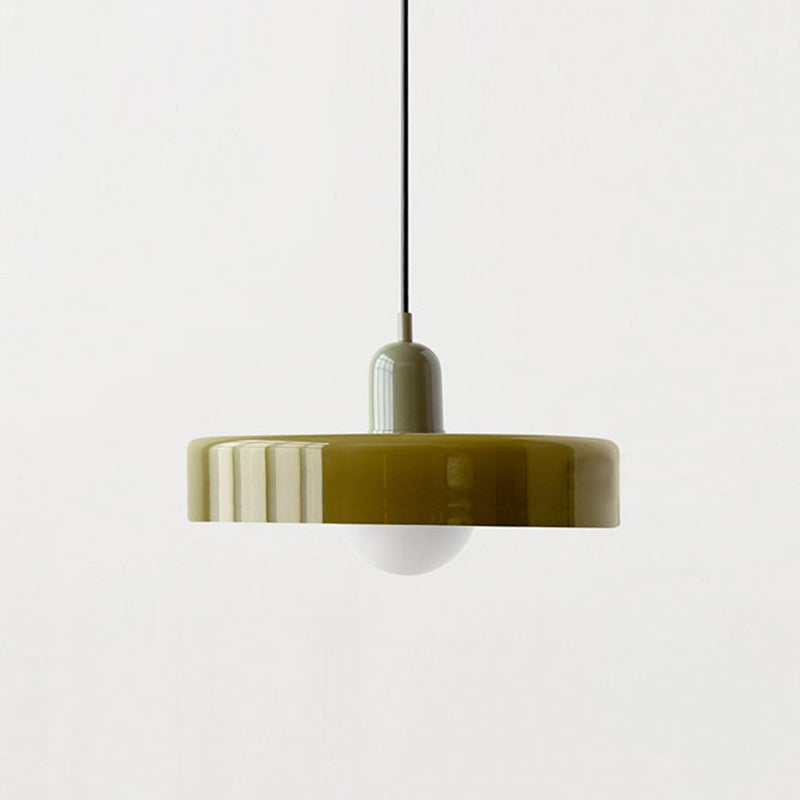 Bauhaus Pendant Light In Colored Glass