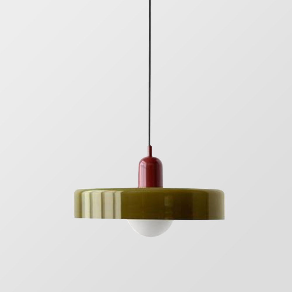 Bauhaus Pendant Light In Colored Glass