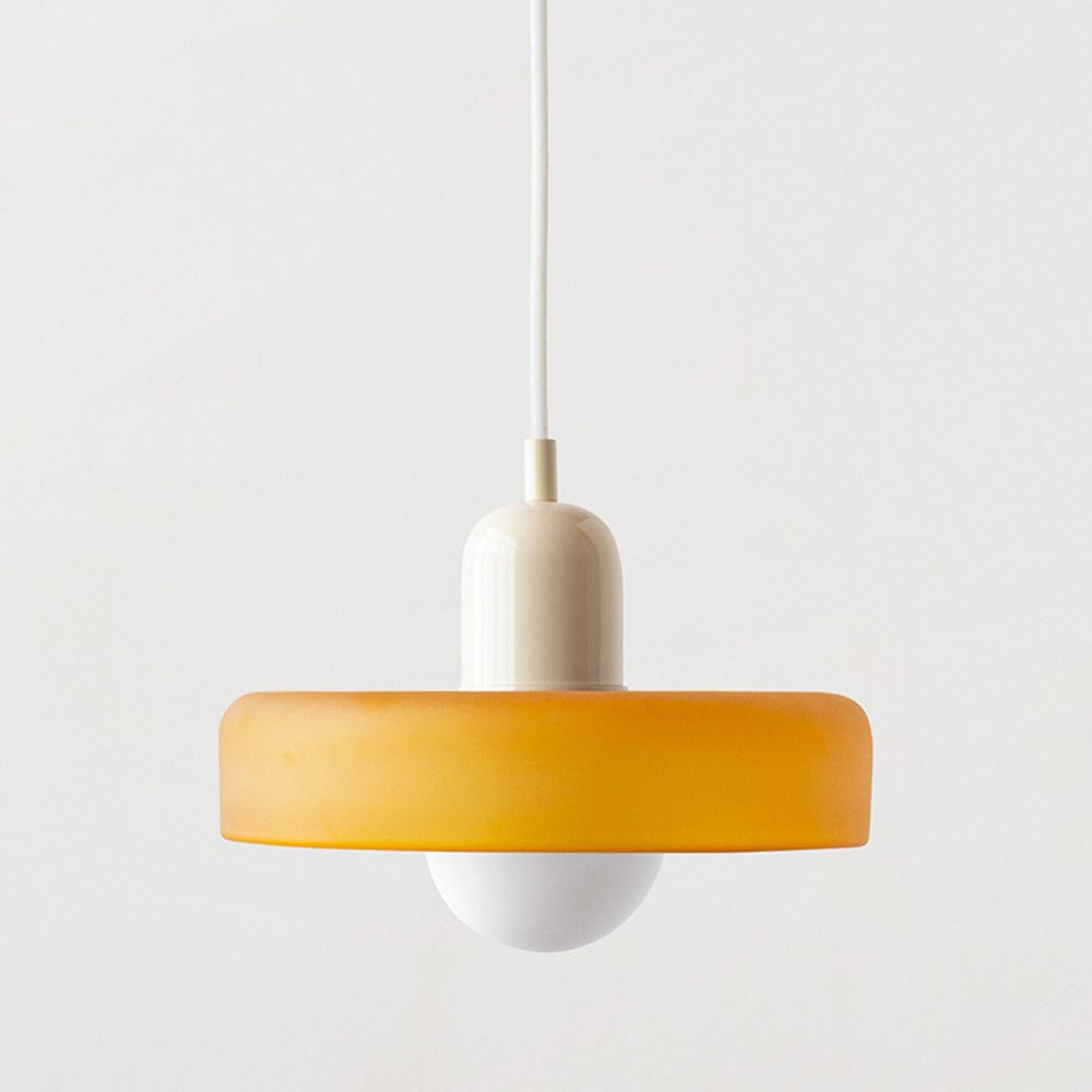 Bauhaus Pendant Light In Colored Glass