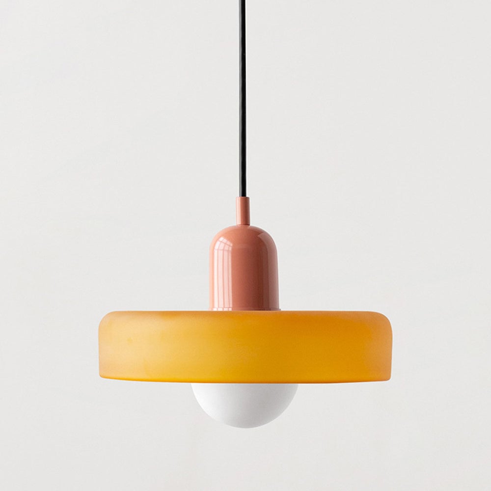 Bauhaus Pendant Light In Colored Glass