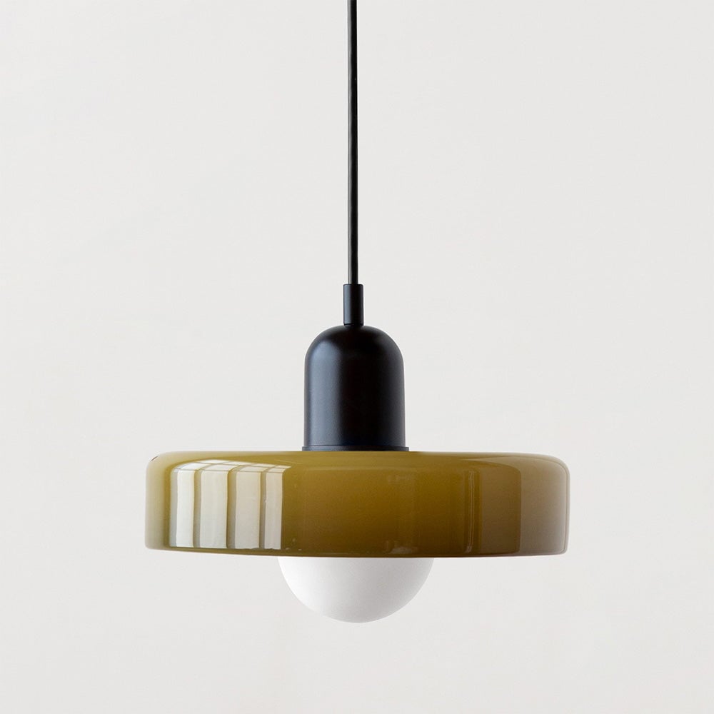 Bauhaus Pendant Light In Colored Glass