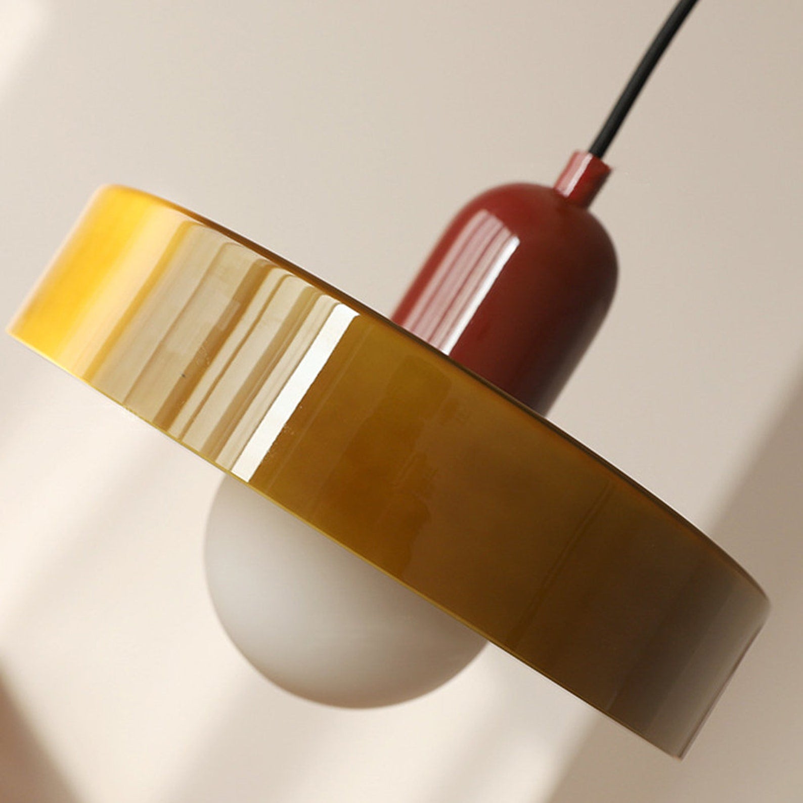 Bauhaus Pendant Light In Colored Glass