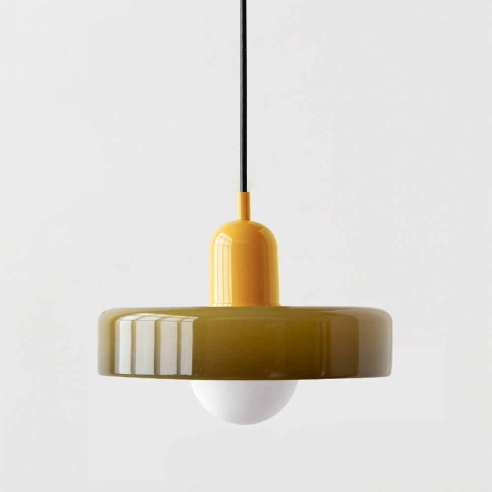 Bauhaus Pendant Light In Colored Glass