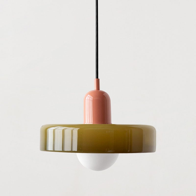 Bauhaus Pendant Light In Colored Glass