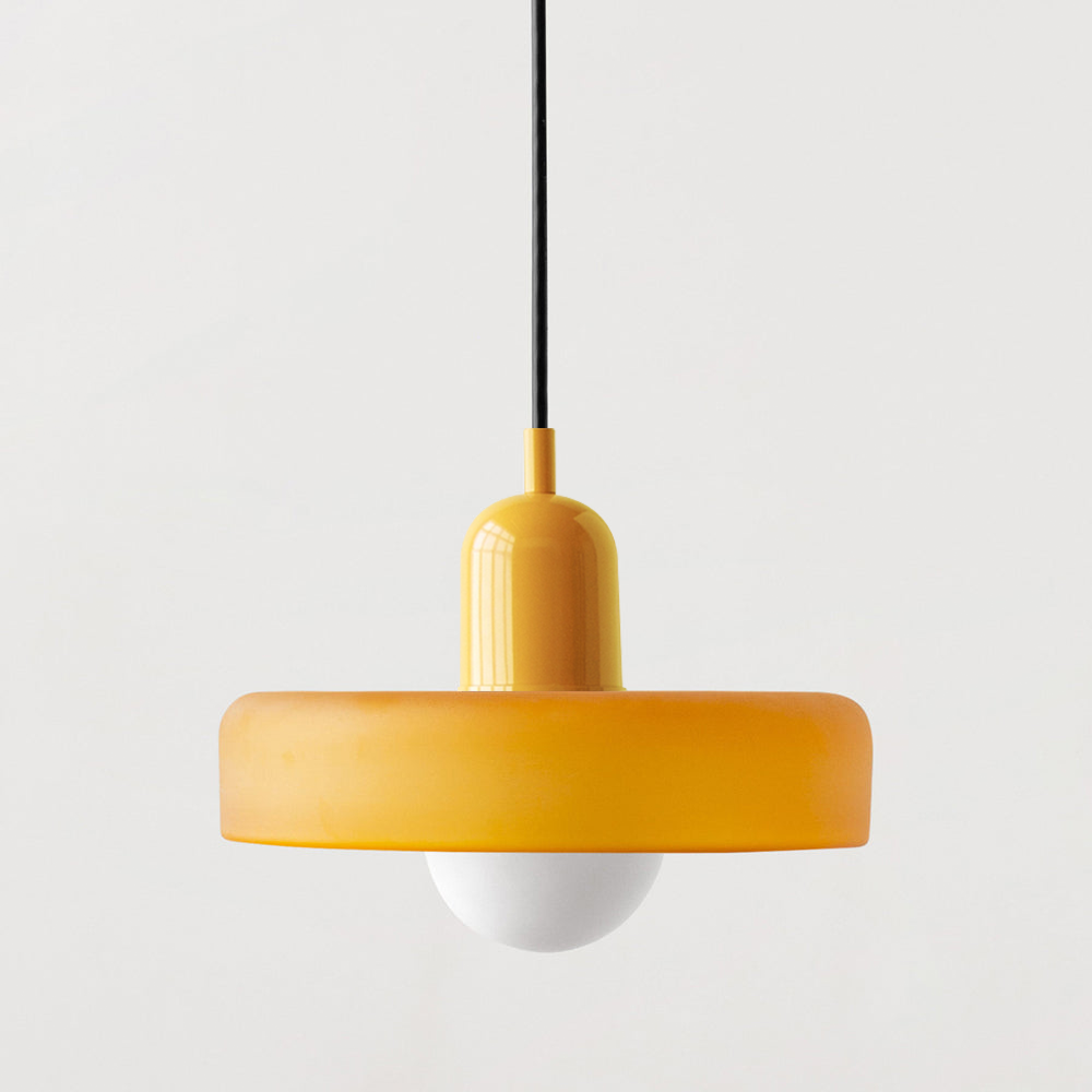 Bauhaus Pendant Light In Colored Glass