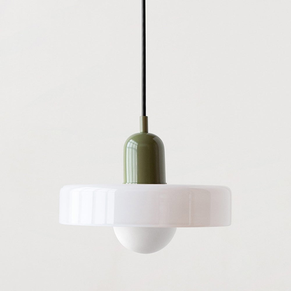 Bauhaus Pendant Light In Colored Glass