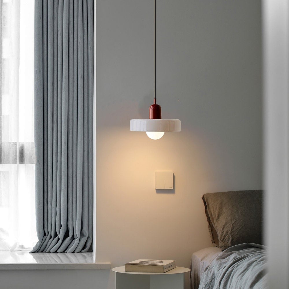 Bauhaus Pendant Light In Colored Glass