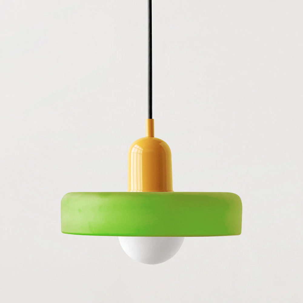 Bauhaus Pendant Light In Colored Glass