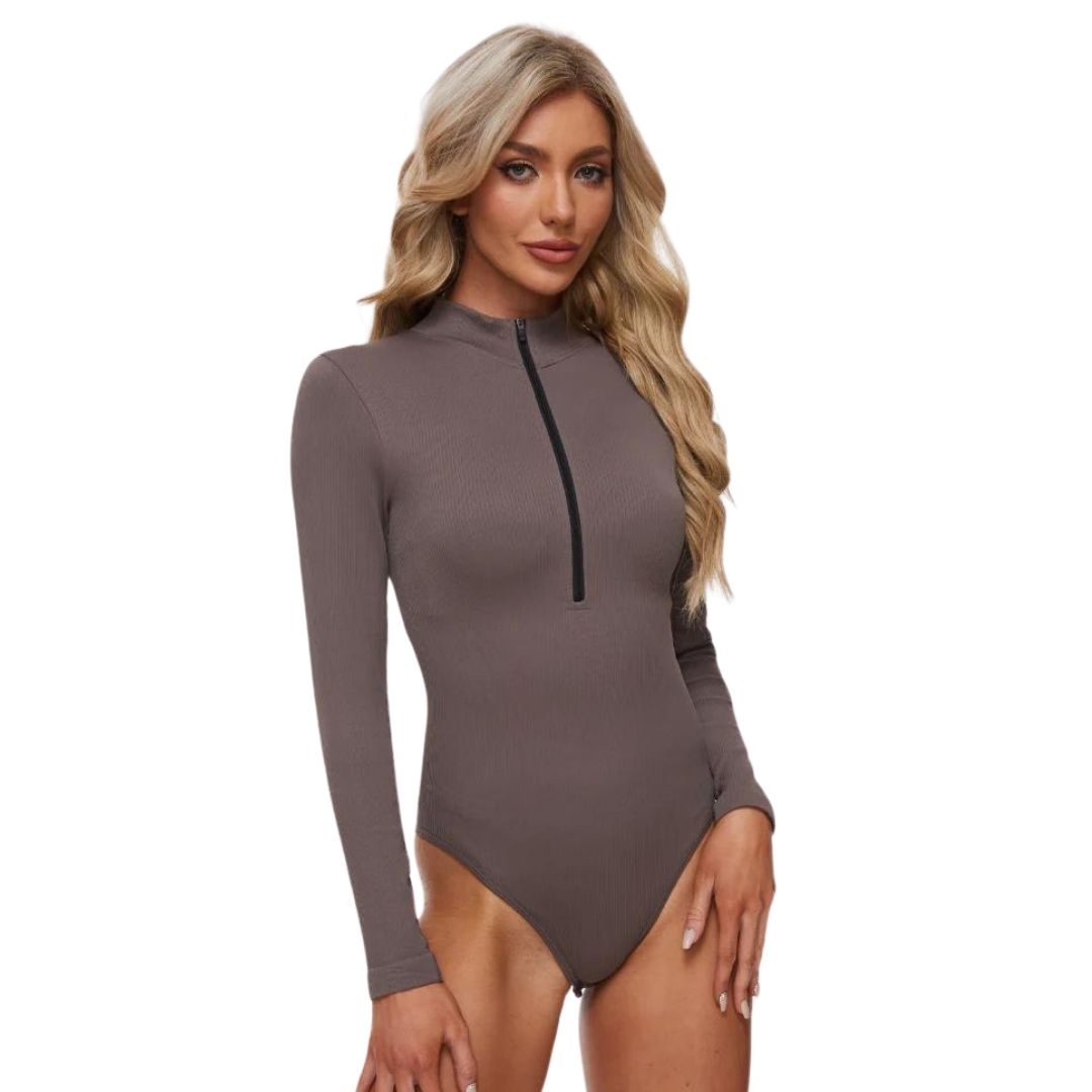 Bollo Fashion Zip-Up Shapewear Bodysuit