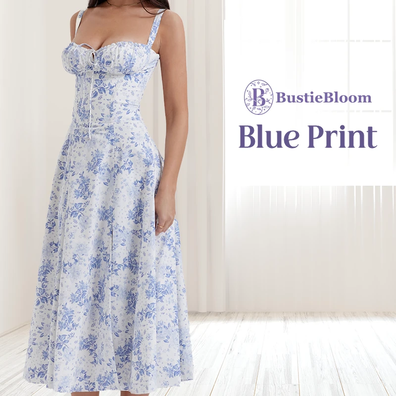 BustieBloom - LAST DAY SALE 75% OFF - Floral Print Bustier Sundress