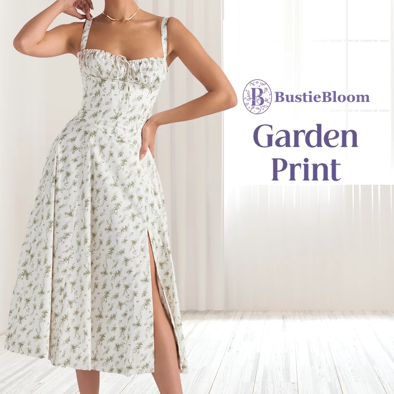 BustieBloom - LAST DAY SALE 75% OFF - Floral Print Bustier Sundress