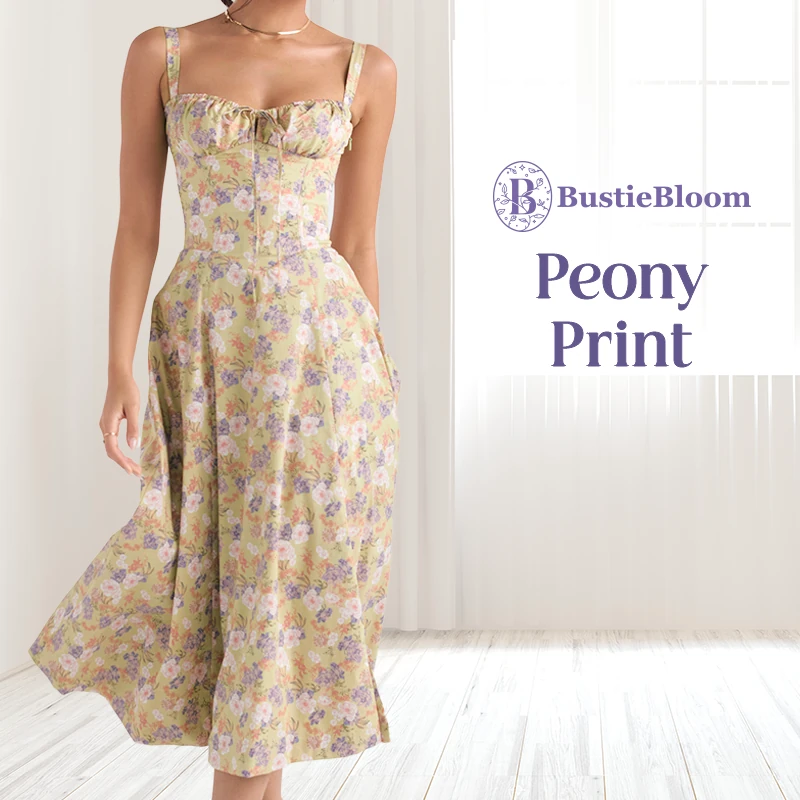 BustieBloom - LAST DAY SALE 75% OFF - Floral Print Bustier Sundress