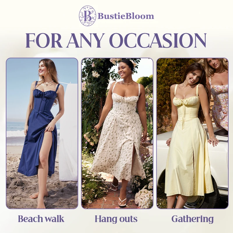 BustieBloom - LAST DAY SALE 75% OFF - Floral Print Bustier Sundress