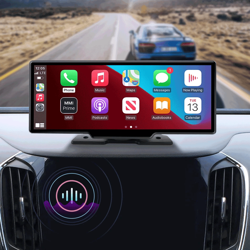 CarSync Central's Premium 10.26-Inch Wireless CarPlay System