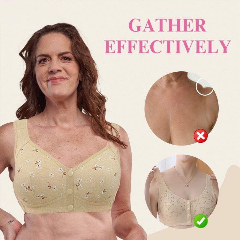 Designed for Senior - Comfortable & Convenient Front Button Bra