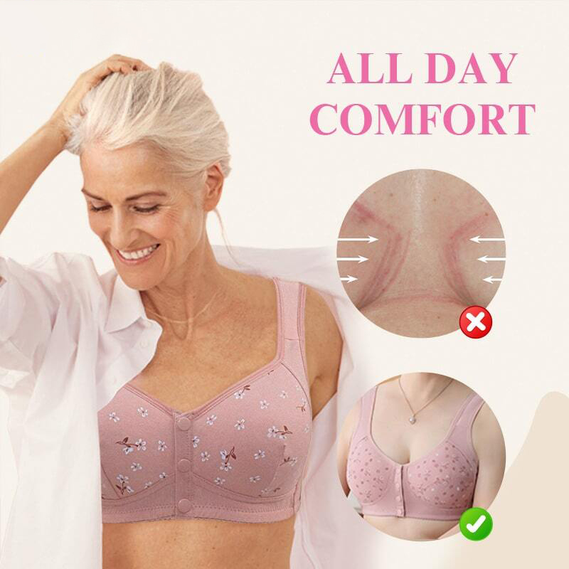 Designed for Senior - Comfortable & Convenient Front Button Bra