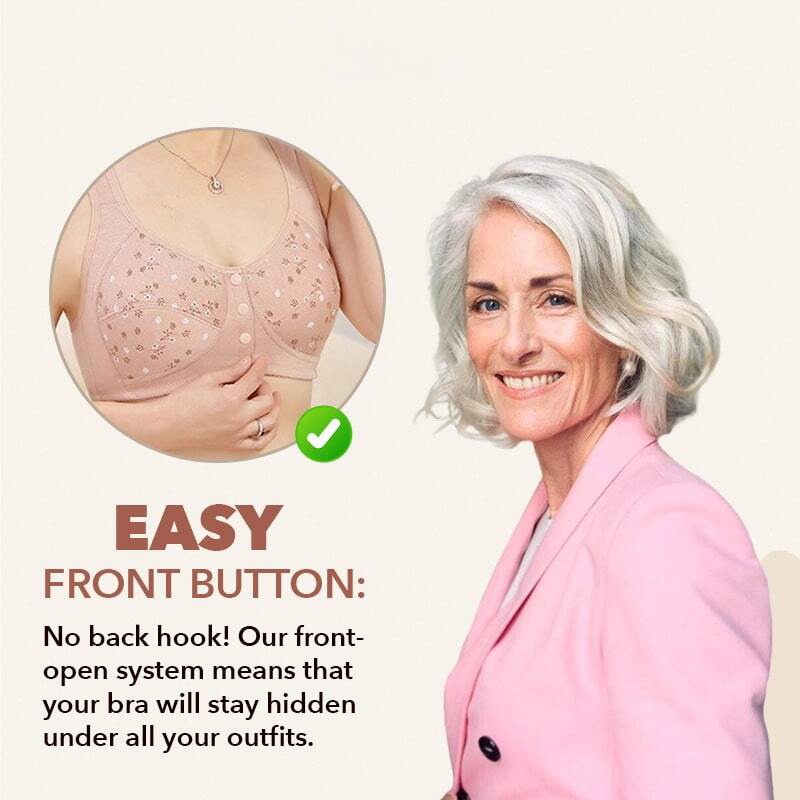 Designed for Senior – Comfortable & Convenient Front Button Bra