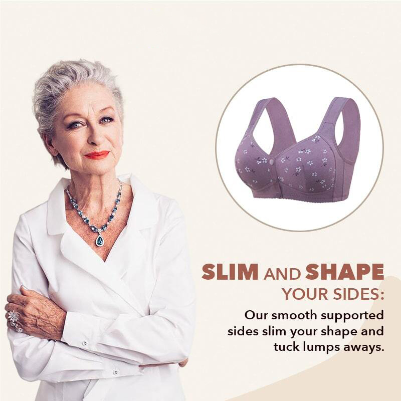 Designed for Senior - Comfortable & Convenient Front Button Bra