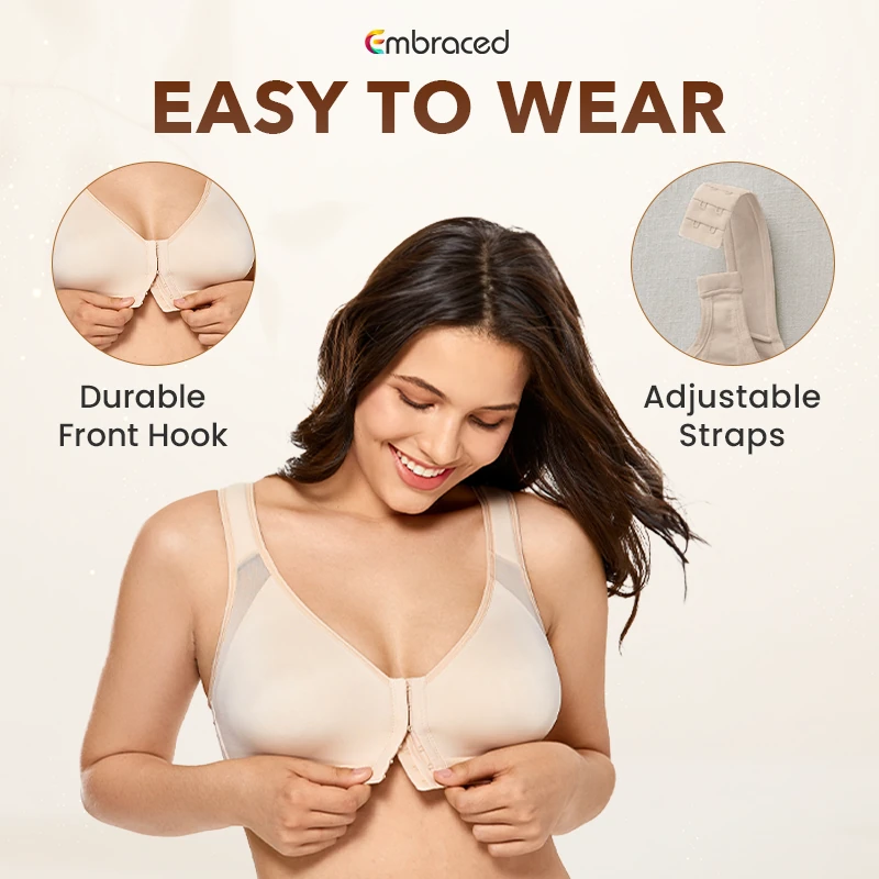 Embraced - LAST DAY 70% OFF - Comfortable & Supporting Front Hook Bra