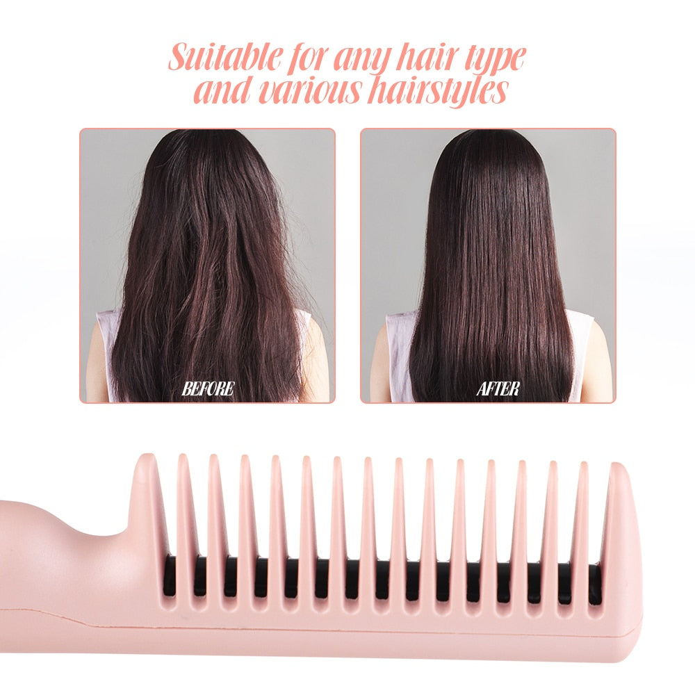 FrizzFree - Portable Heat Straightener Comb