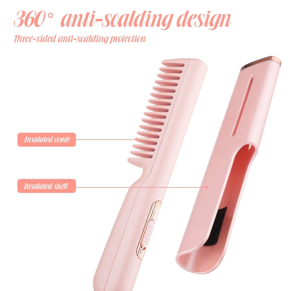 FrizzFree - Portable Heat Straightener Comb