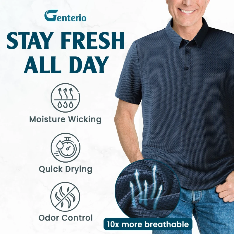 Genterio - Ice Silk Breathable Classic Polo Shirt