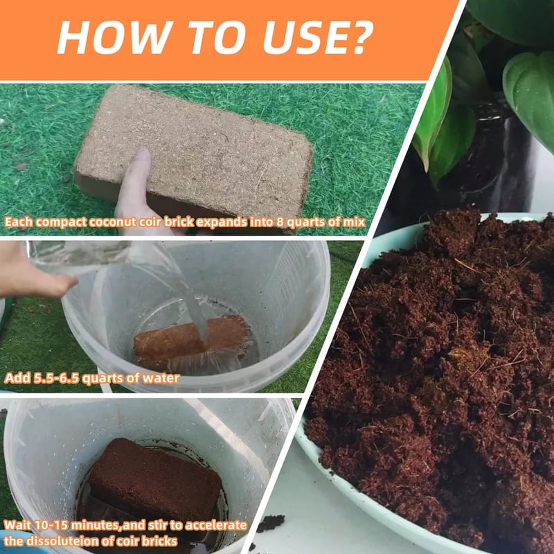 Hot Sale 49% OFF - Premium Organic Coconut Coir Bricks for Plants