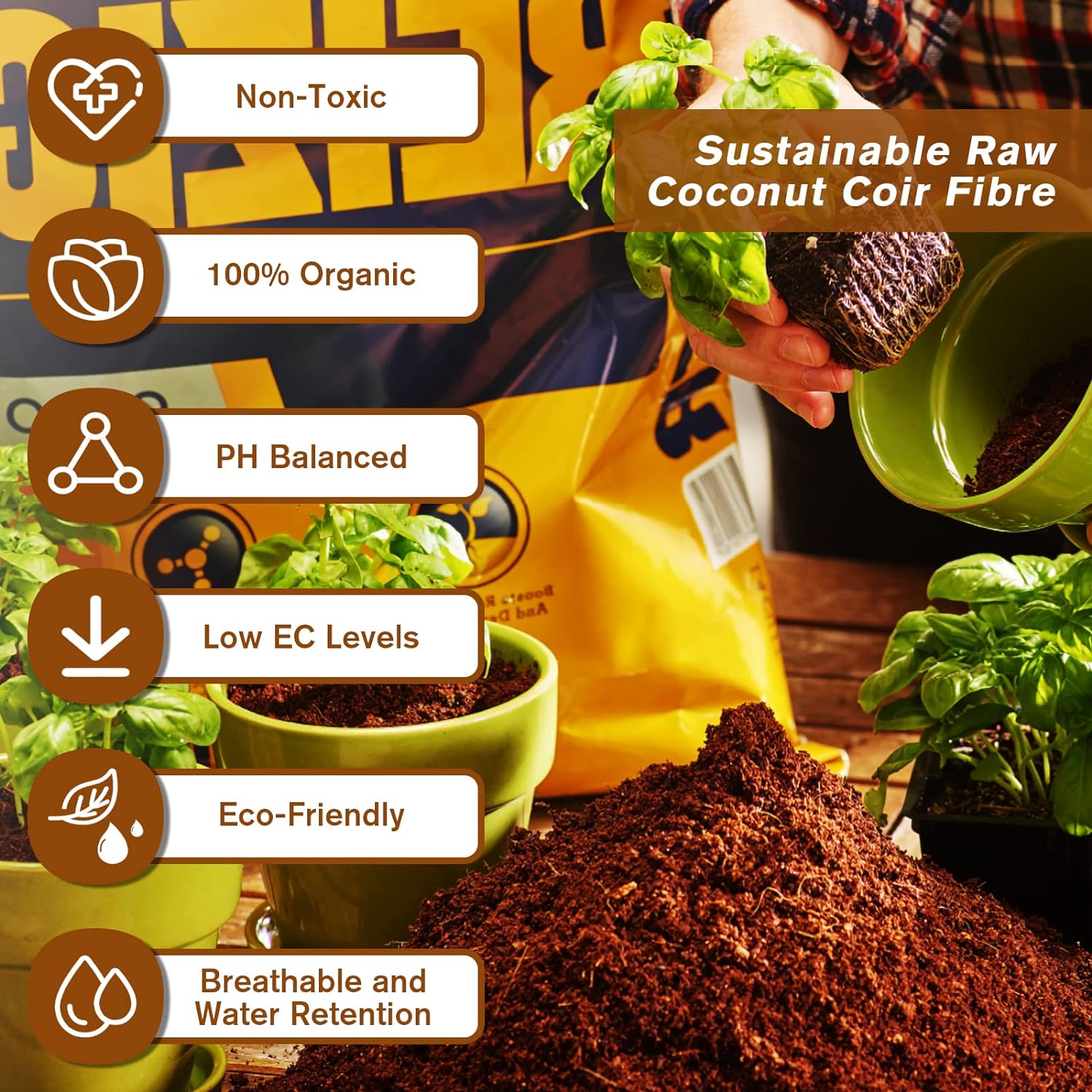 Hot Sale 49% OFF - Premium Organic Coconut Coir Bricks for Plants