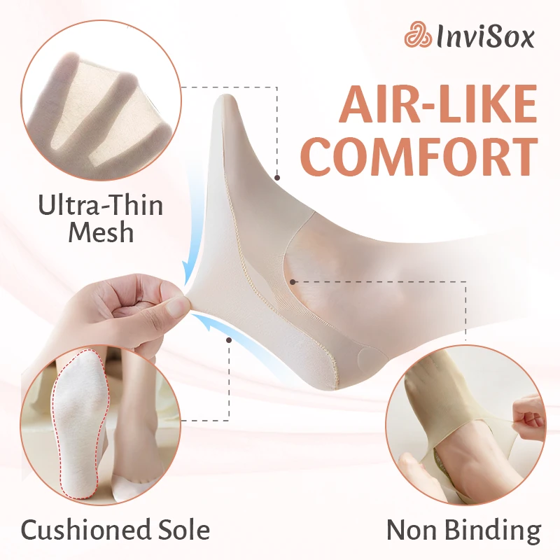 InviSox - Ultra Thin Non Slip No Show Socks