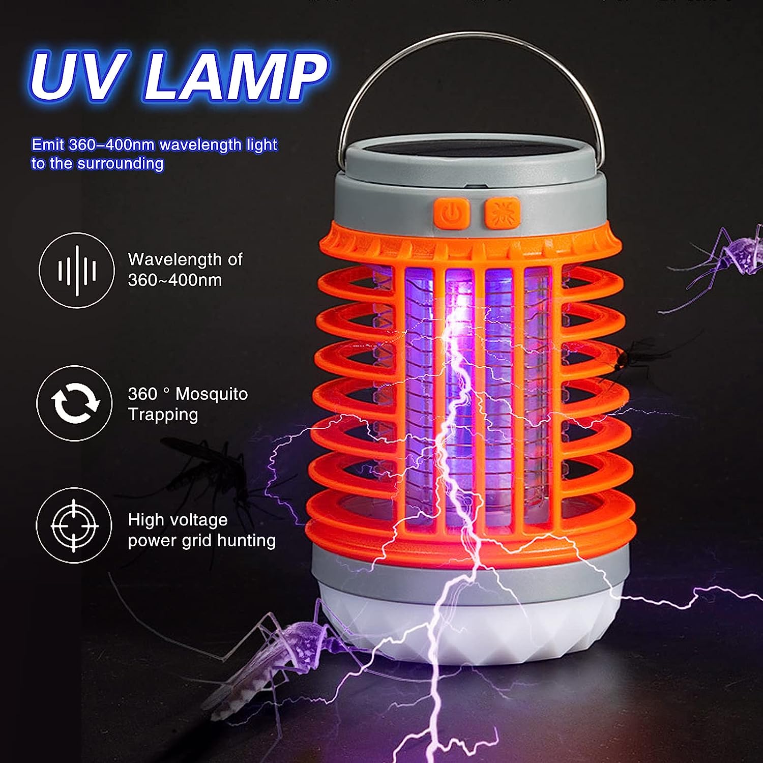 Last Day 70% Off - Multifunctional Solar camping Mosquito Killer Lamp