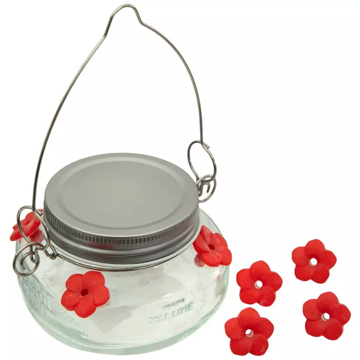 Mason Jar Hummingbird Feeder