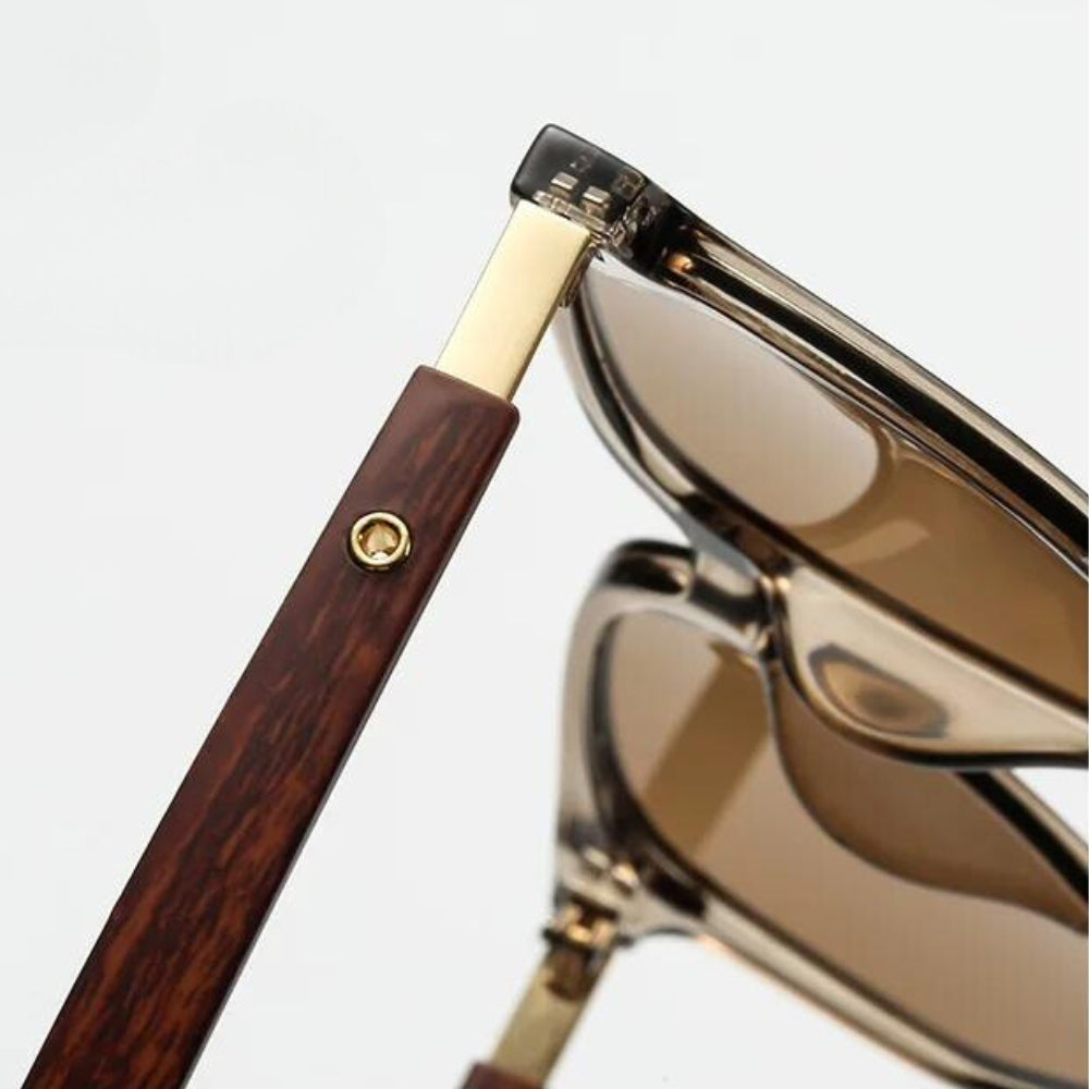 Men’s Coastal Wood-Grain Sunglasses