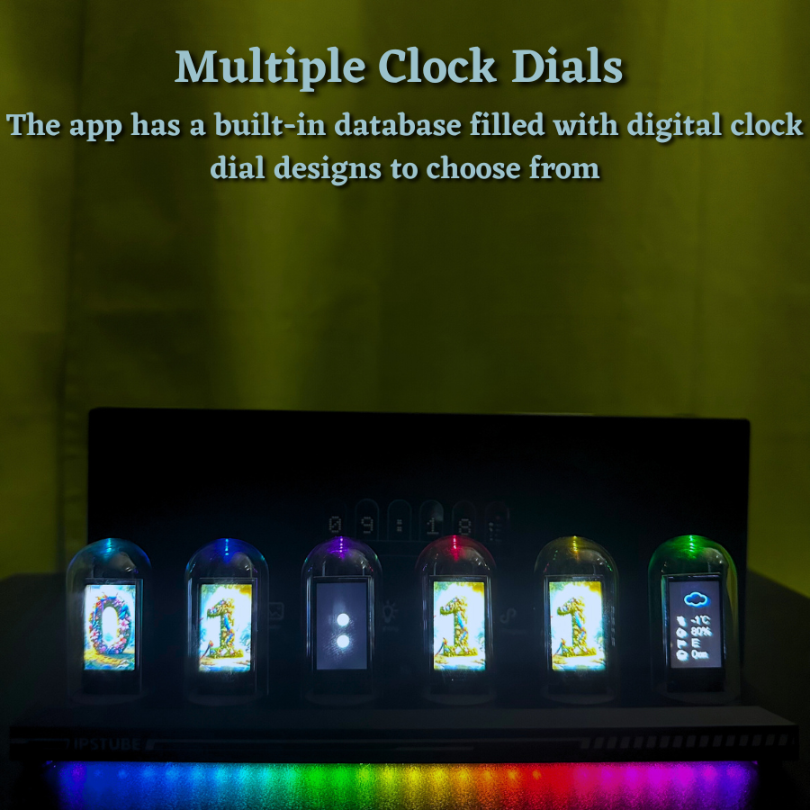 NeoRadiance - RGB Nixie Tube Clock LED Multimedia Display