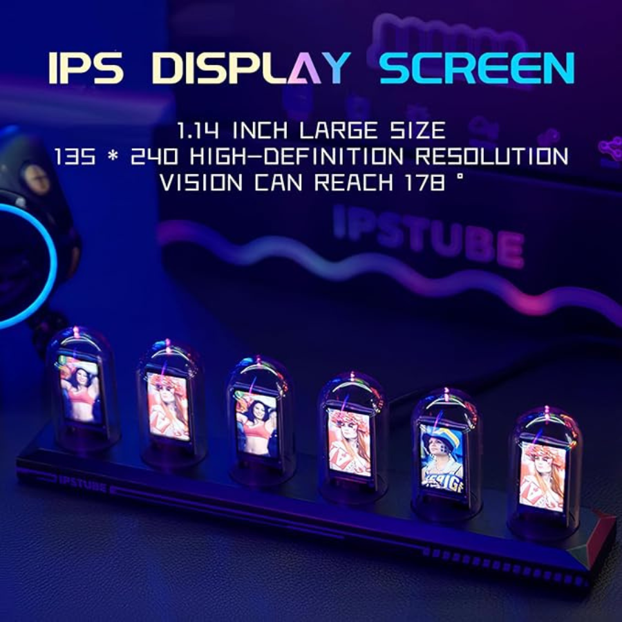 NeoRadiance – RGB Nixie Tube Clock LED Multimedia Display