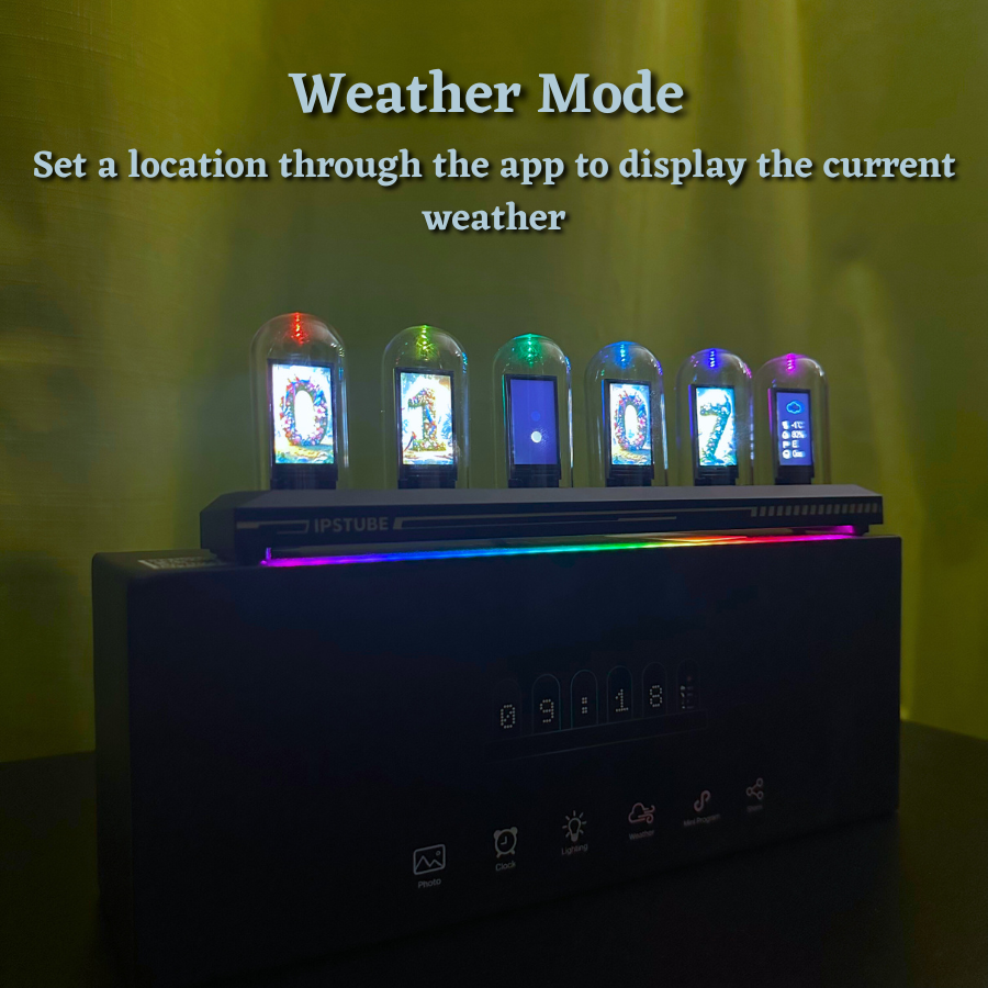 NeoRadiance - RGB Nixie Tube Clock LED Multimedia Display