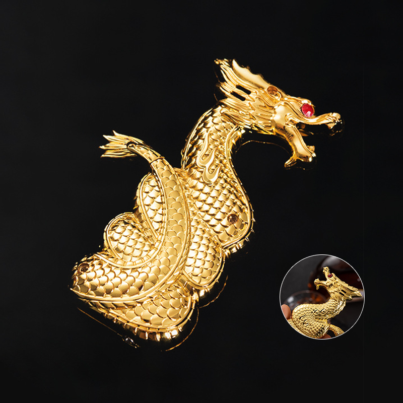 New Carved Dragon Shape Metal Lighter