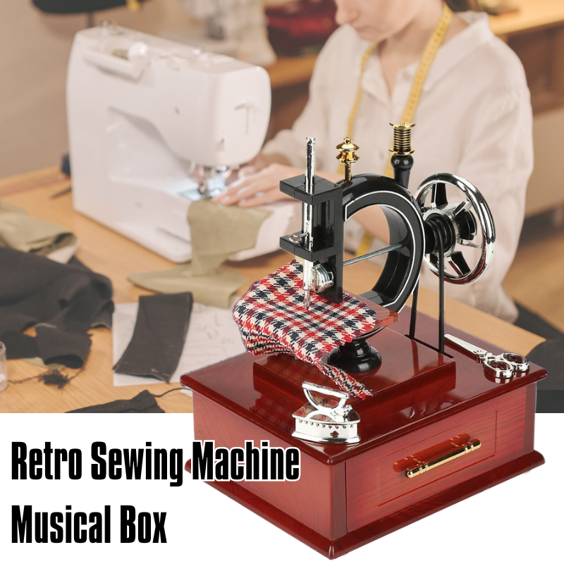 Retro Sewing Machine Musical Box