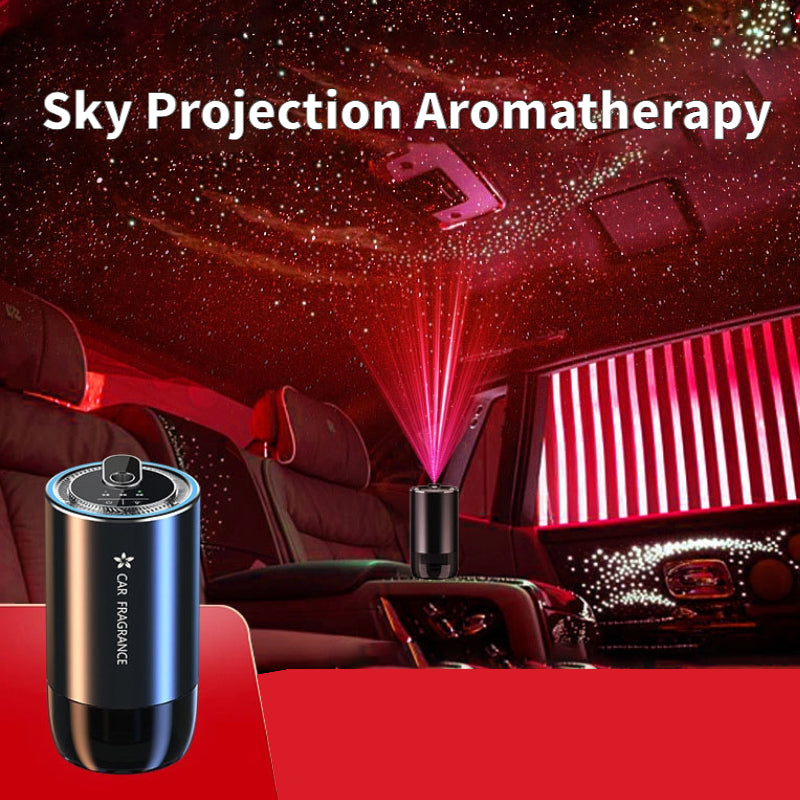 RGB starry sky top three-in-one car aromatherapy