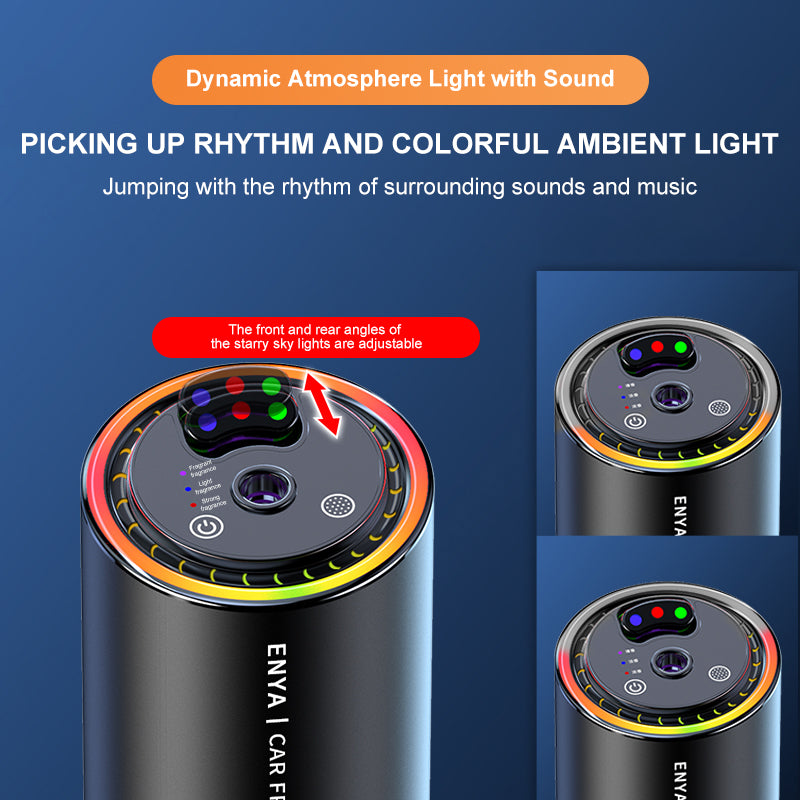 RGB starry sky top three-in-one car aromatherapy